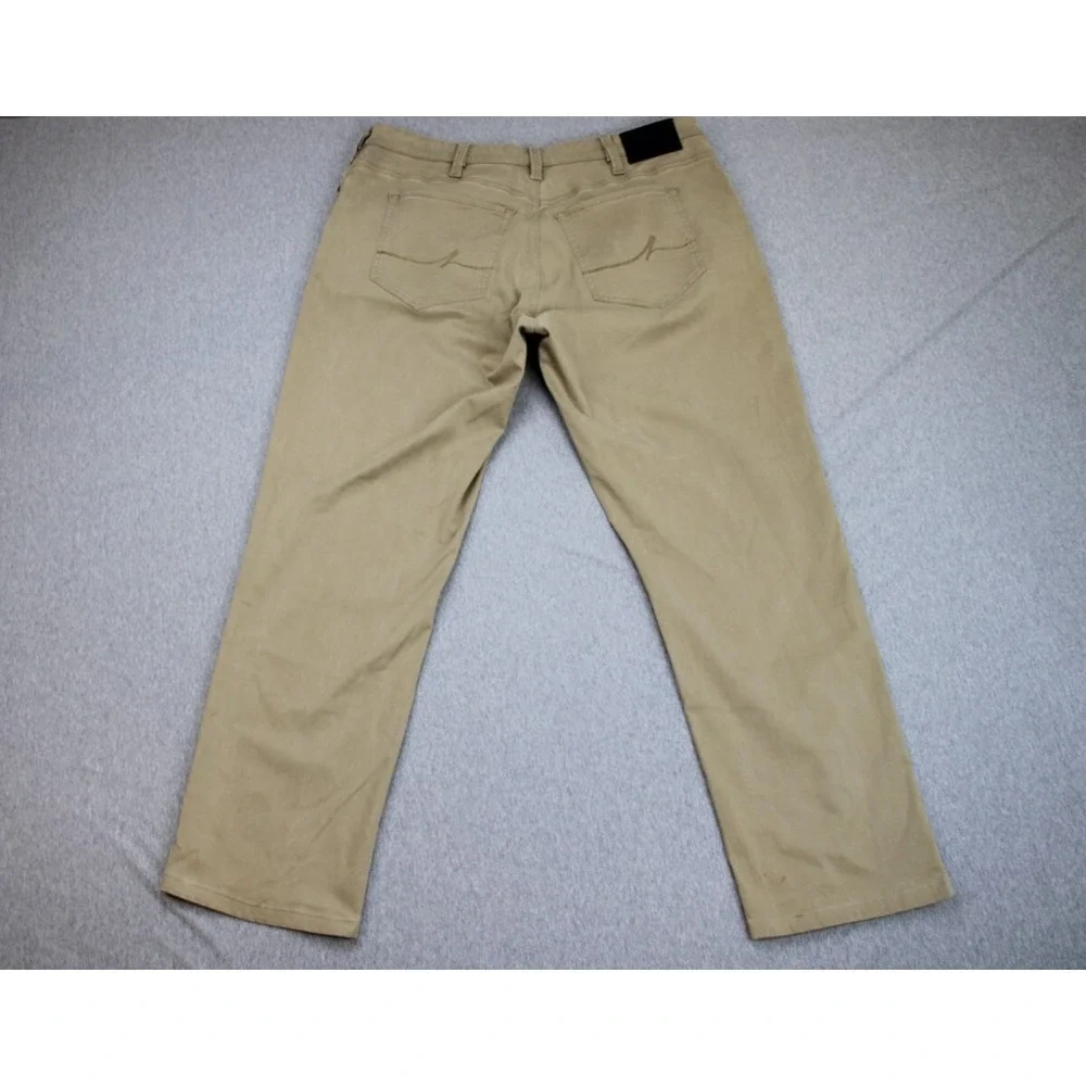 34 Heritage Pants Mens 40 X 30 Beige Denim Stretch Pockets Straight Leg